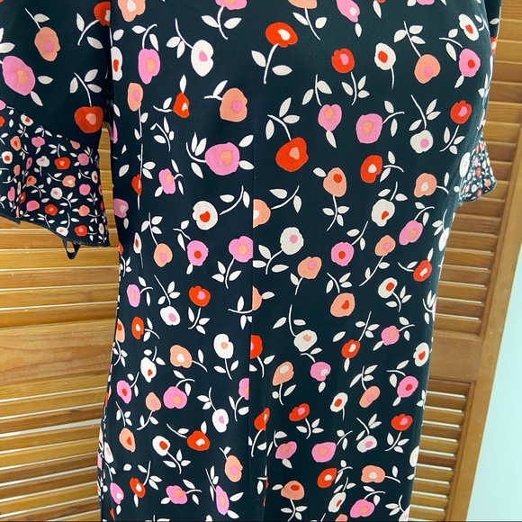 TALBOTS Floral Jewel Neck Shift Short Sleeve Dress - Picture 7 of 16